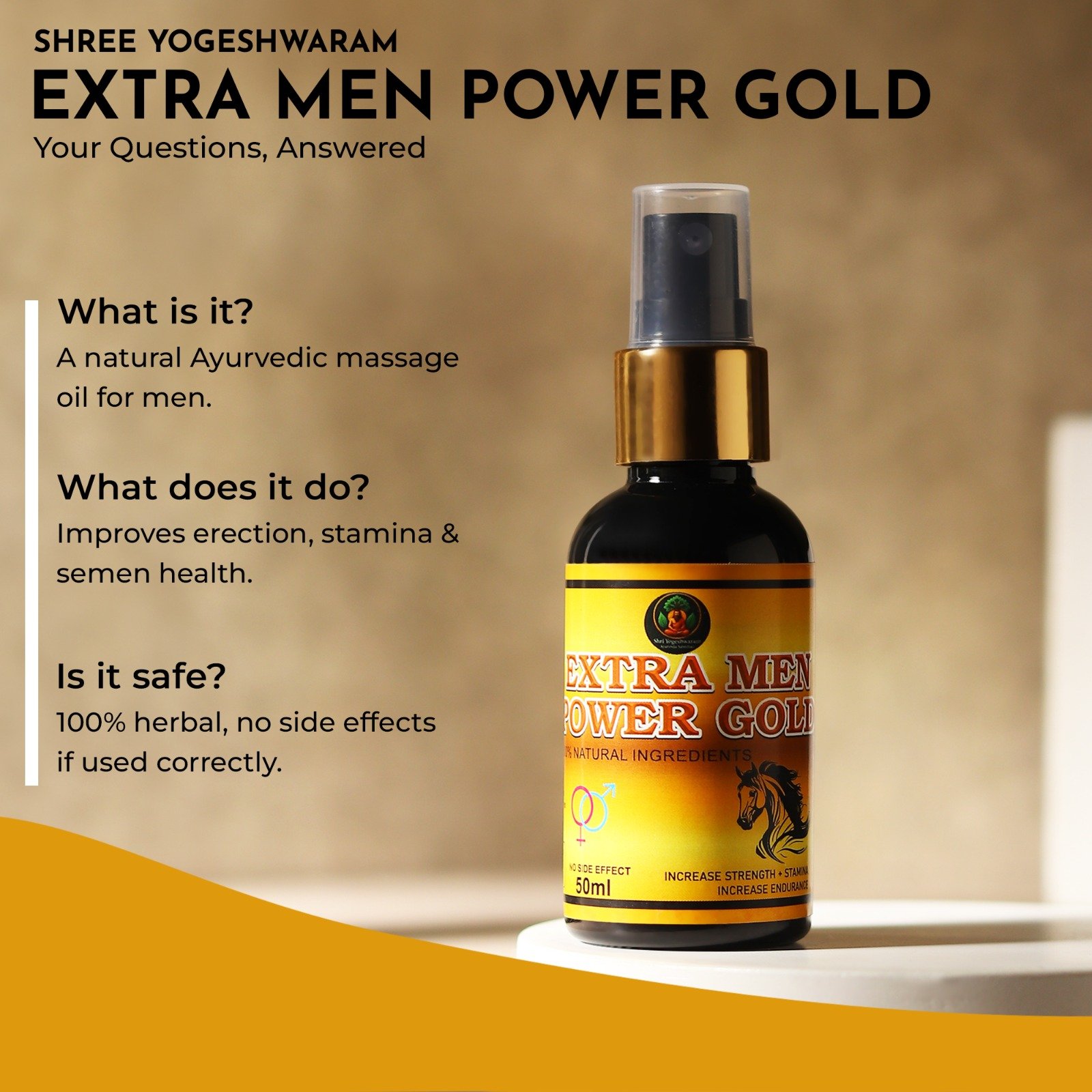 Extra men power gold oil - Image 3